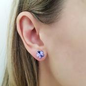 Elegant Blossom Flower Stud Earrings in Sterling Silver image