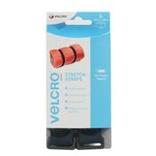 VELCRO® Brand Stretch Straps. Black. EC60324.