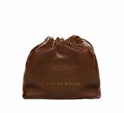 DMB Vegan Leather Drawstring Pouch Chocolate Brown image