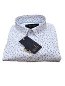 AW2533 White Print Casual Shirt By 6th Sense