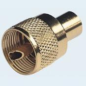 PL259 Connector Gold Plated Twist On For RG58 - Marinesuppliers.ie image