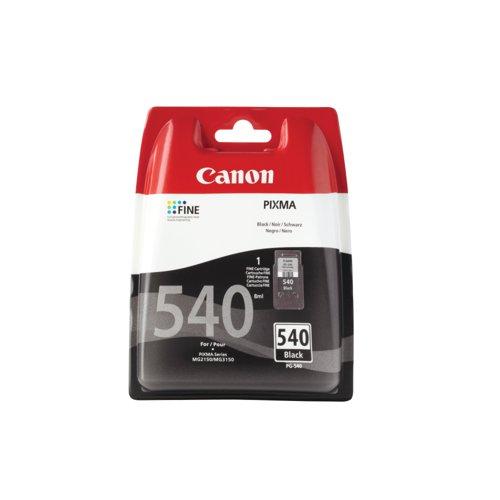 Canon PG-540 Black Ink Cartridge for PIXMA Series Printers - 8ml, 180 Pages Yield