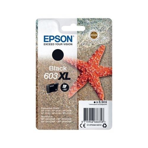 Epson 603XL High Yield Black Ink Cartridge Starfish Design 8.9ml 500 Pages