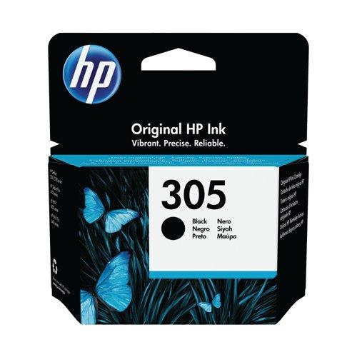 HP 305 Original Black Ink Cartridge 2-ml for HP DeskJet ENVY Printers - Vibrant, Precise, Reliable