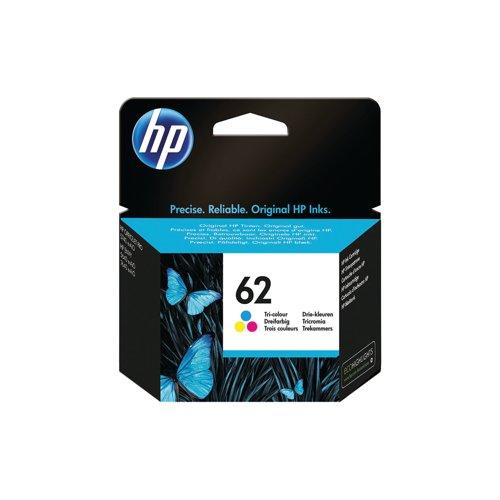 HP 62 Original Tri-color Ink Cartridge 4.5-ml C2P06AE with Butterflies Design