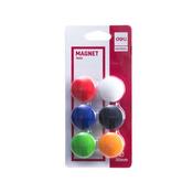 Deli 7825 Dome Magnets 30mm card of 6
