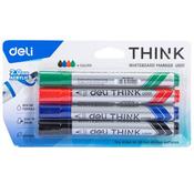 Deli Think Whiteboard Marker Bul card of 4