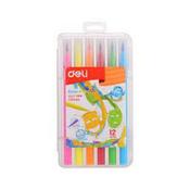 Deli Color Emotion Felt Pen Brush Tip 12s PP Box