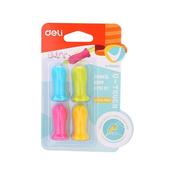 Deli Neon Gel pencil grip card 4 Pk24