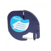 Compatible LetraTag Tape 12mm Bk/Wh plastic image