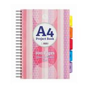 Silvine Project Book A4 5 subject 200p Pk3