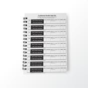 Ogham A4 Student Sign-Out Book