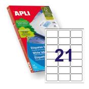 Apli Laser/Inkjet Label 21up Bx100