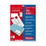 Decadry Sheet Labels 21up Pk30
