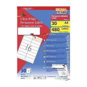 Decadry Sheet Labels 16up Pk30
