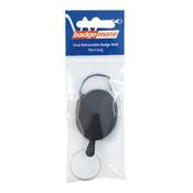 Badge Reel Oval White Plastic/Metal Bx10