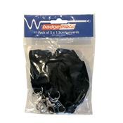 Textile lanyard 15mm Black 5pk Bx10 image