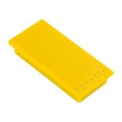 Magnet rectangle 23x50mm yel Pk10