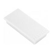 Magnet rectangle 23x50mm white Pk10