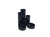 Deflecto Essentials Tiered Tube Tidy 6 Compartments Black - CP018YTBLK