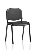 ISO Stacking Chair Black Vinyl Black Frame (MOQ of 4 - Priced Individually)