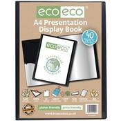 ECO Presentation Display Book A4 40 Pkt Blk