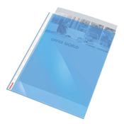 Esselte Coloured Punched Pocket Polypropylene Top-opening 55 Micron A4 Blue Ref 47205 [Pack 10]