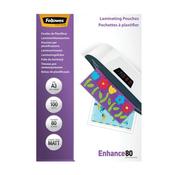 Fellowes A3 80 Micron - Matt Laminating Pouches Bx100