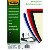 Fellowes Certified Leathergrain Covers - White A4 Pk25