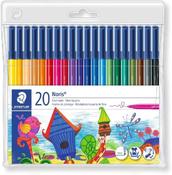 Noris fibre-tip Pens 20 Ast Cols