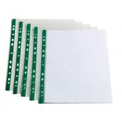 Plastic Pockets Glass Clear A4 60m Green strip Bx100 image