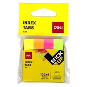 Deli 11102 Index Tabs Paper 50x12mm 4 Cols