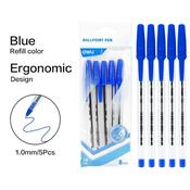 Deli EQ4 Ballpen Blue Pack 5