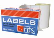 NTS Self Adhesive Address Labels White - 90 x 38mm - Rolls of 250