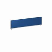Trexus 1600x400 Rectangular Bench Desk Screen Blue/Silver 1600x400mm Ref LEB055