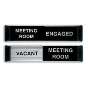 Stewart Superior Engaged/Vacant Meeting Room Door Panel Aluminium/PVC W255xH52mm Self-adhesive Ref BA101
