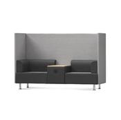 Be Soft Double Booth + Table - Grey