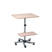 Mobile Computer and Laptop Workstation Table - Beech