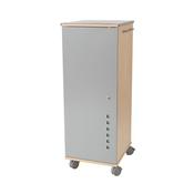 Mobile Office Caddy Shelves - Metal Door/Beech image