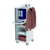 Mobile Office Caddy Shelves - Metal Door/Grey image