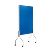 Mobile Acoustic Room Divider Blue 116x196x49cm