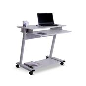 Mobile Computer and Laptop Metallic Workstation Table