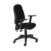 Operators Chair Black with Arm Rests