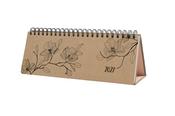 Jolie Spiral Weekly Desktop Planner 2027 Hardcover 1/2 A4 Black Magnolia L/scape