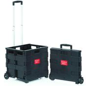 Crate Trolley Foldable Capacity 35kg/44 litres 430x380x1000mm Black