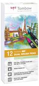 Tombow ABT Dual Brush Pen 12 Pastel colours