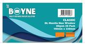 Trimfold Envelopes Boyne DL 110x220mm 80gsm Manilla Non Window Wallet Retail Pack (20 x 50's) Self Seal - Sold as Box of 1000 image
