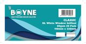 Trimfold Envelopes Boyne DL 110x220mm 80gsm White Window Wallet Retail Pack (20 x 50's) Self Seal - Sold as Box of 1000 image
