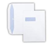 Trimfold Envelopes Autofast C4 229x324mm White 100gsm Window Wallet Inside Seams Gummed Seal Envelopes 250 Pack image