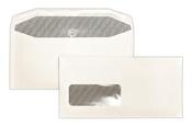 Trimfold Envelopes Autofast DL 110x220mm White 90gsm Window Opaqued Gummed Wallet Envelopes 500 Pack image